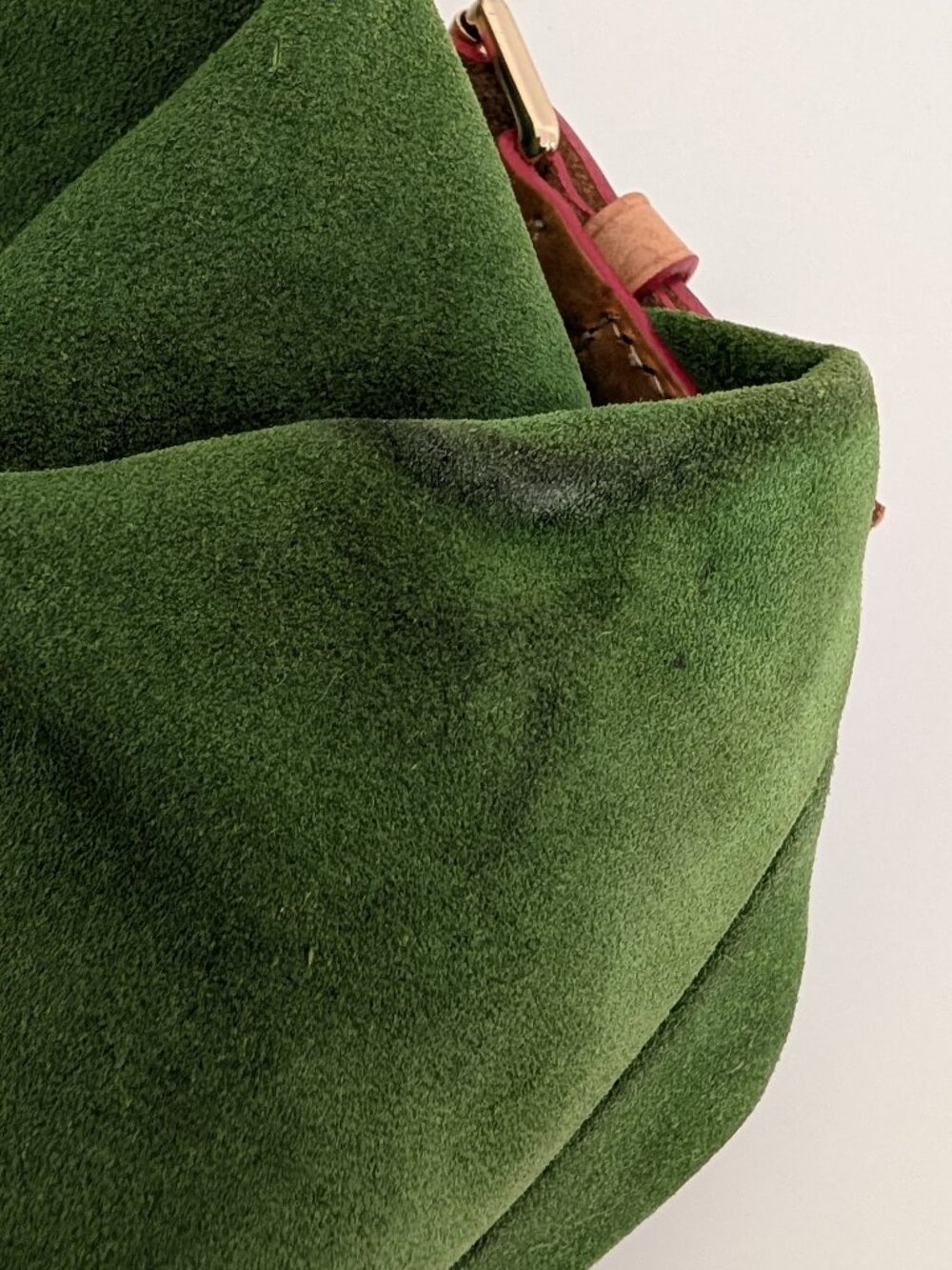 Dooney & Bourke Forest Green Suede Hobo Bag - Picture 4 of 4